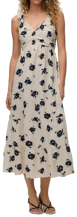VERO MODA ΦΟΡΕΜΑ VERO MODA VMDICTHE FRILL ANKLE 10341603 ΓΚΡΙ/ΜΑΥΡΟ