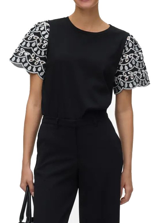 VERO MODA TOP VERO MODA VMJASY 10343133 ΜΑΥΡΟ/ΛΕΥΚΟ