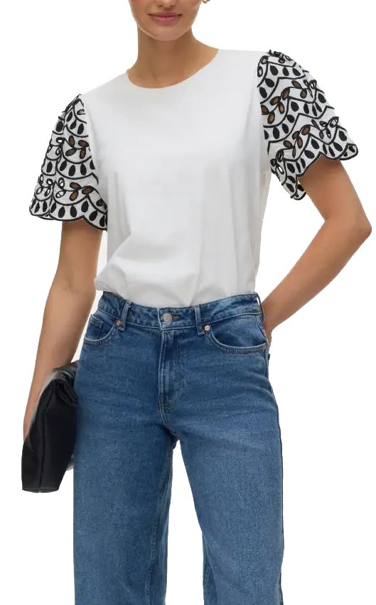 VERO MODA TOP VERO MODA VMJASY 10343133 ΛΕΥΚΟ/ΜΑΥΡΟ