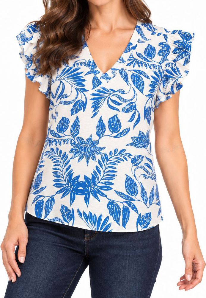 VERO MODA TOP VERO MODA VMJOSIE 10303762 ΕΚΡΟΥ/ΜΠΛΕ