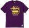 STUSSY T-SHIRT ATHLETIC WORLD WIDE (L)