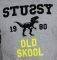 T-SHIRT STUSSY COLLEGE CREW DINO  (S)