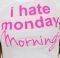 T-SHIRT ALCOTT I HATE MONDAY MORNINGS  (S)