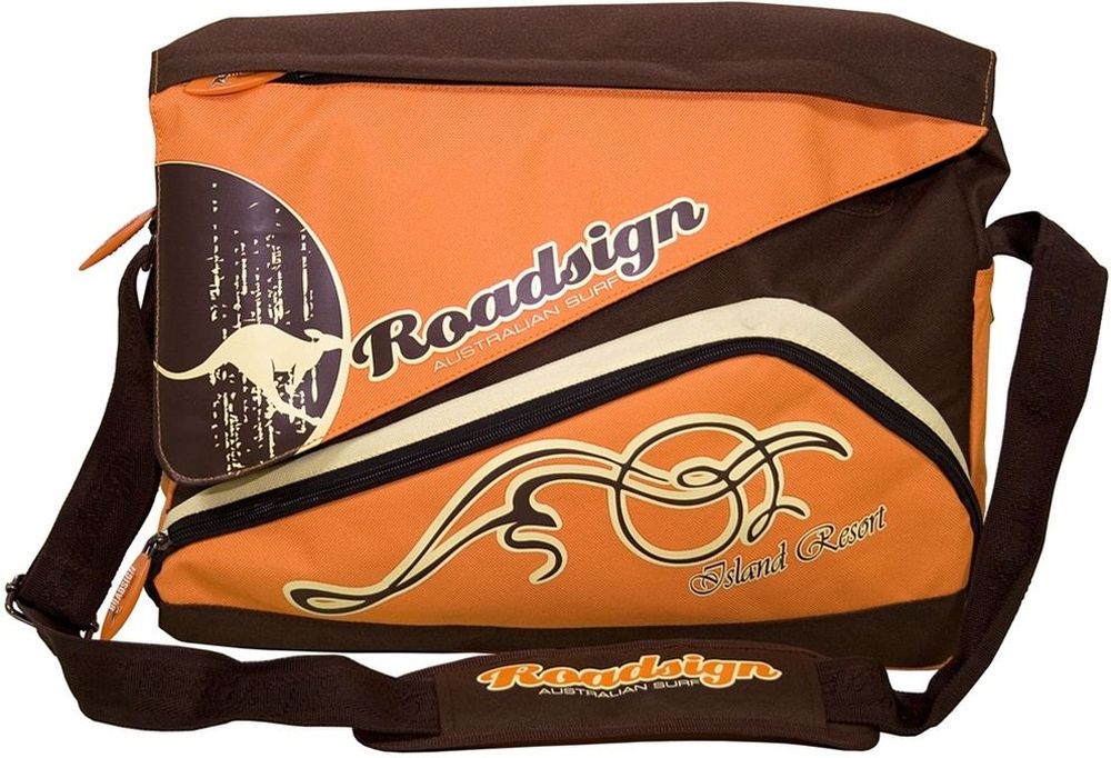 ΤΣΑΝΤΑ ΤΑΧΥΔΡΟΜΟΥ ROADSIGN ΜΕ ΘΗΚΗ LAPTOP ΚΑΦΕ/ΠΟΡΤΟΚΑΛΙ ROADSIGN