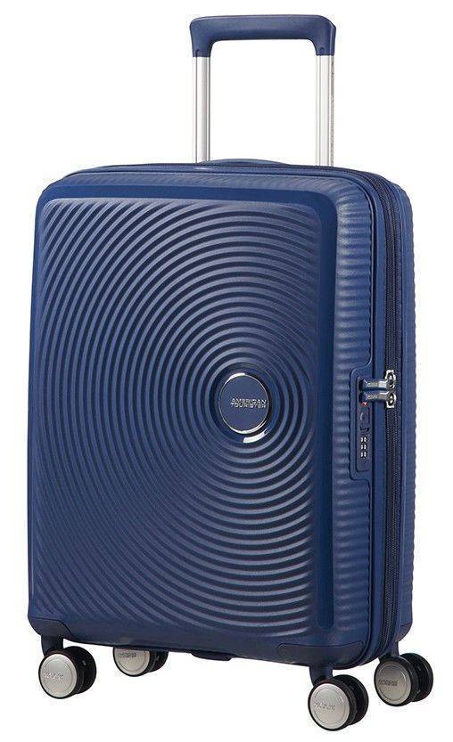 ΒΑΛΙΤΣΑ ΚΑΜΠΙΝΑΣ AMERICAN TOURISTER SOUNDBOX SPINNER EXP 55/20 ΣΚΟΥΡΟ ΜΠΛΕ