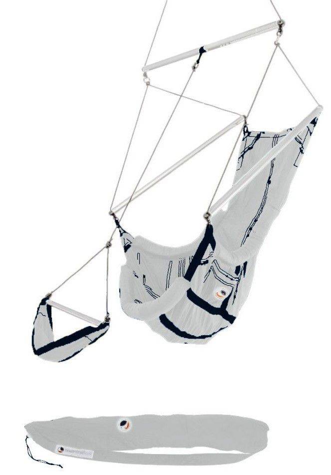 ΚΡΕΜΑΣΤΗ ΠΟΛΥΘΡΟΝΑ-ΑΙΩΡΑ TICKET TO THE MOON MOONCHAIR ΛΕΥΚΟ/ΣΚΟΥΡΟ ΜΠΛΕ (100 Χ 15 CM) TICKET TO THE MOON