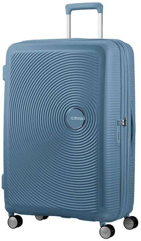 ΒΑΛΙΤΣΑ AMERICAN TOURISTER SOUNDBOX SPINNER EXP 77/28 STONE BLUE AMERICAN TOURISTER