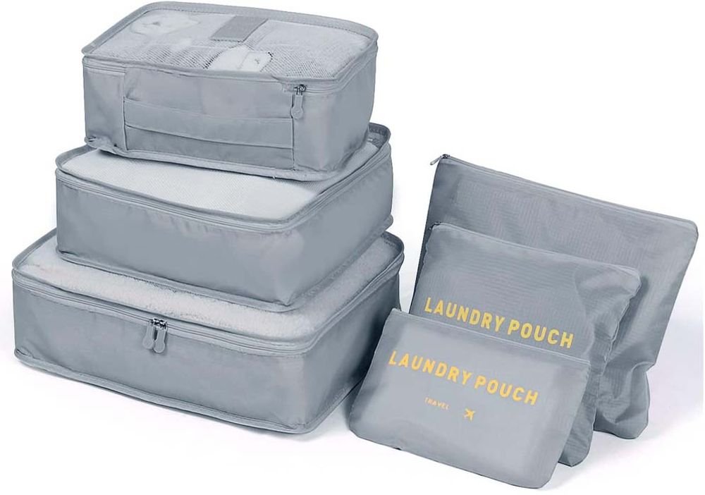 ΤΣΑΝΤΕΣ ΟΡΓΑΝΩΣΗΣ ΒΑΛΙΤΣΑΣ AMBER 6 ΤΕΜΑΧΙΑ AM2002 ΓΚΡΙ AMBER