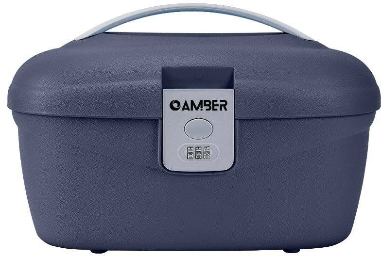 BEAUTY CASE AMBER AM1009 ΜΠΛΕ/ΓΚΡΙ