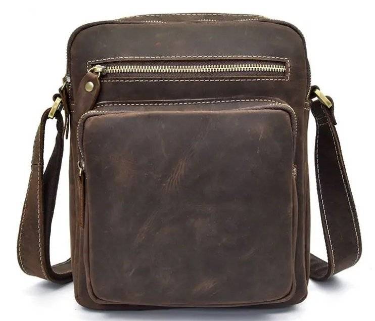 ΤΣΑΝΤΑΚΙ ΩΜΟΥ ΔΕΡΜΑΤΙΝΟ AMBER AM2020 ΚΑΦΕ