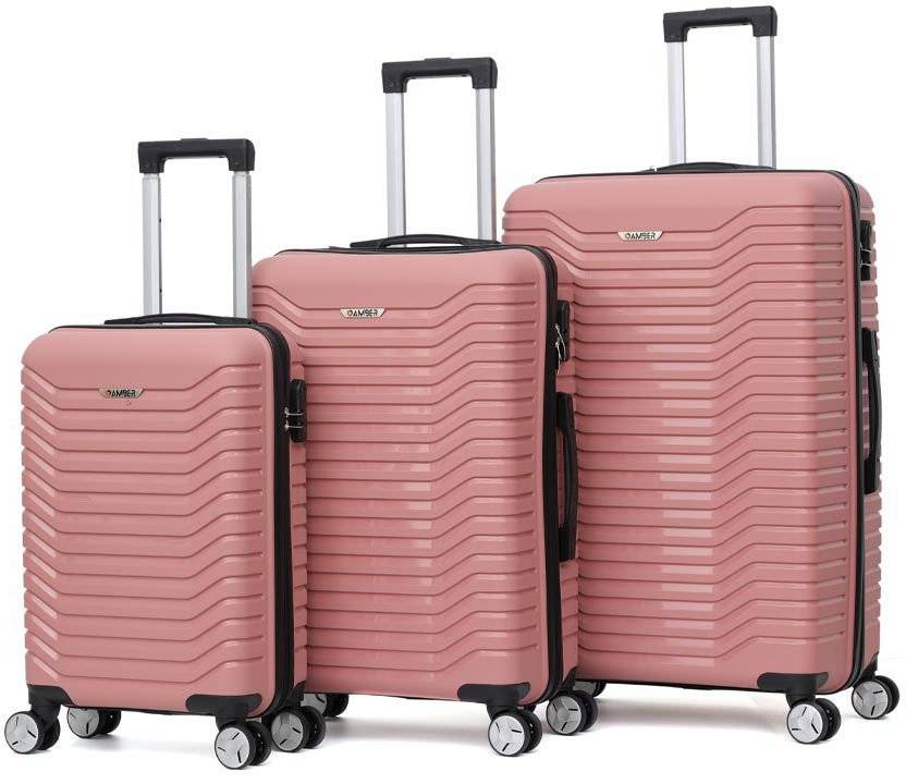 ΣΕΤ 3 ΒΑΛΙΤΣΕΣ AMBER AM1008/3 ΡΟΖ AMBER