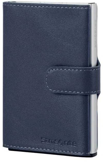 SAMSONITE ΚΑΡΤΟΘΗΚΗ SAMSONITE ALU FIT 202 SLIDE-UP WALLET BLUE