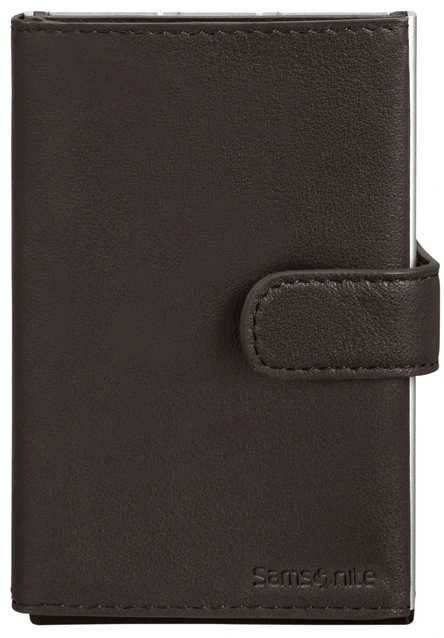 SAMSONITE ΚΑΡΤΟΘΗΚΗ SAMSONITE ALU FIT 202 SLIDE-UP WALLET DARK BROWN