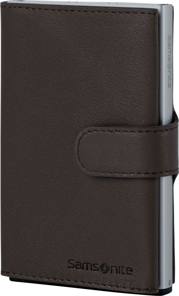 ΚΑΡΤΟΘΗΚΗ SAMSONITE ALU FIT 202 SLIDE-UP WALLET DARK BROWN