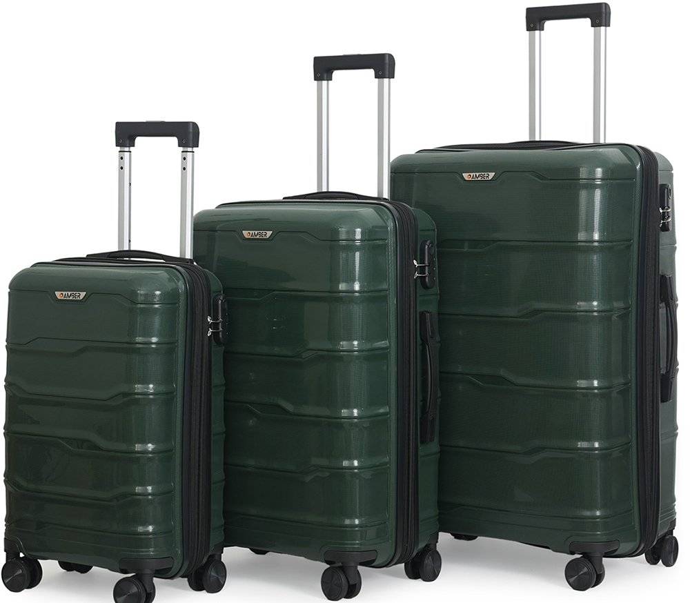 AMBER ΣΕΤ 3 ΒΑΛΙΤΣΕΣ AMBER ΑΜ1014/3 ΠΡΑΣΙΝΟ