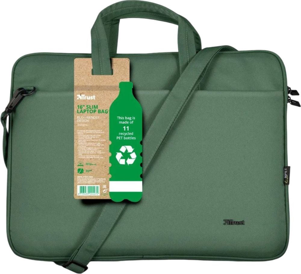 CONVIE LAPTOP BAG TRUST BOLOGNA 16" ECO GREEN