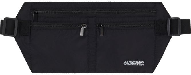 ΠΟΡΤΟΦΟΛΙ ΜΕΣΗΣ AMERICAN TOURISTER RFID MONEY BELT BAG BLACK AMERICAN TOURISTER