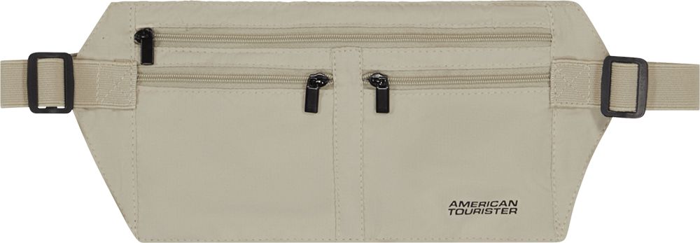 ΠΟΡΤΟΦΟΛΙ ΜΕΣΗΣ AMERICAN TOURISTER RFID MONEY BELT BAG SAND AMERICAN TOURISTER