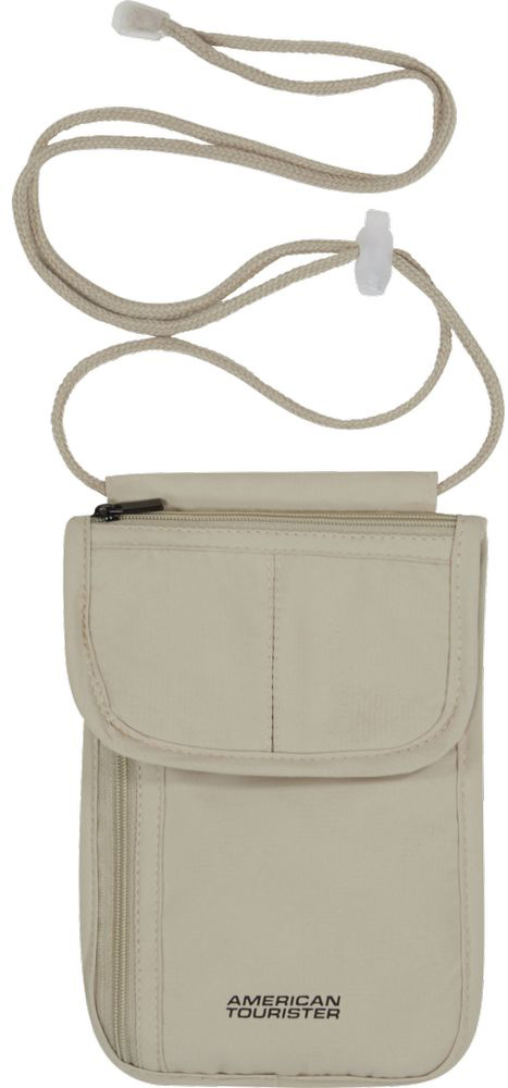 ΠΟΡΤΟΦΟΛΙ ΛΑΙΜΟΥ AMERICAN TOURISTER RFID SECURITY NECK POUCH SAND AMERICAN TOURISTER