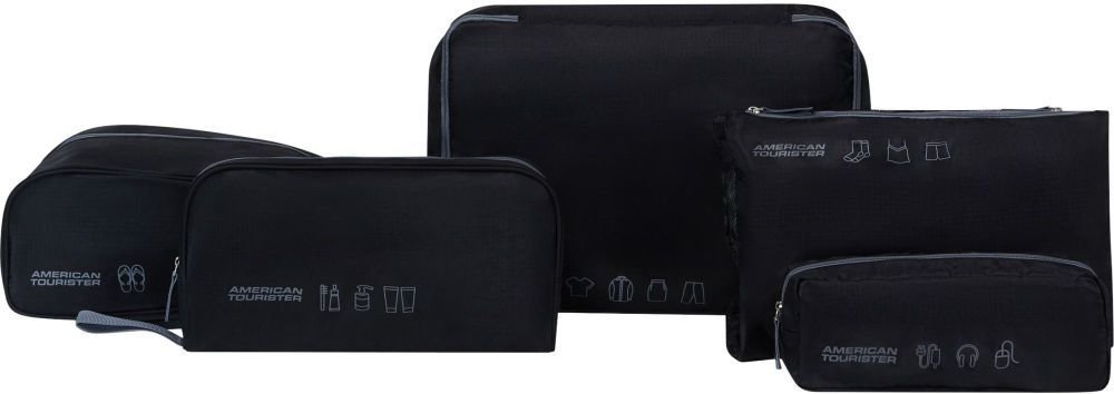 ΣΕΤ ΟΡΓΑΝΩΣΗΣ AMERICAN TOURISTER PACKING ORGANIZERS BLACK/GREY (5 ΤΜΧ)