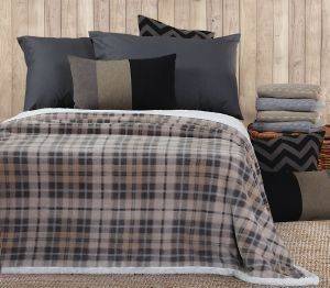  FLEECE  NEF-NEF TARTAN   BEIGE (160X220CM)