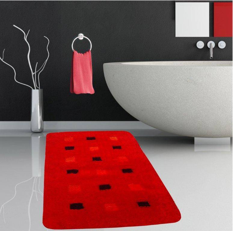 ΤΑΠΕΤΟ ΜΠΑΝΙΟΥ SAN LORENTZO MOSAIC ΚΟΚΚΙΝΟ 50X80CM SAN LORENTZO