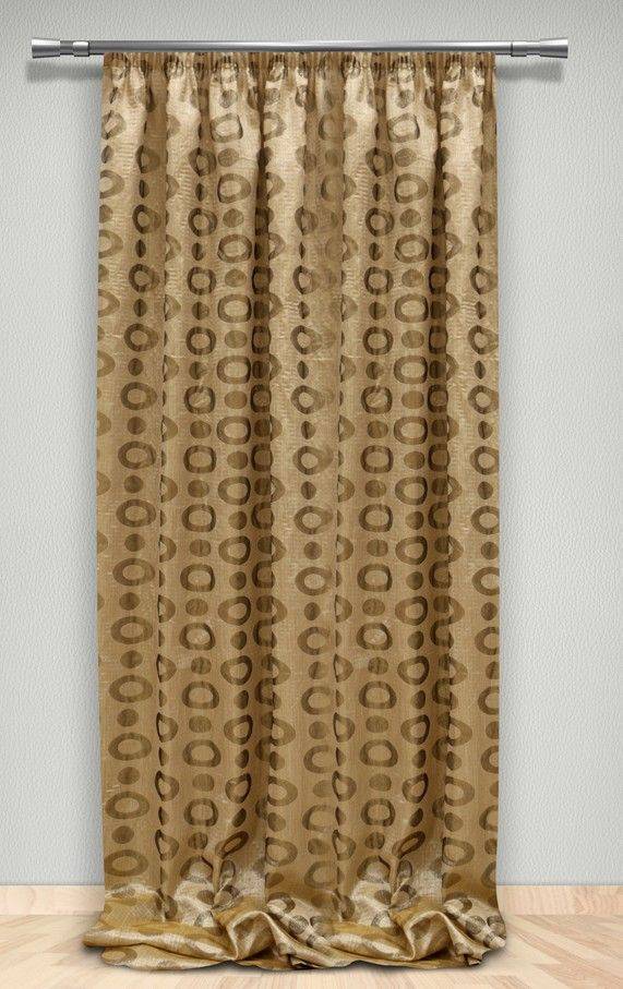 ΚΟΥΡΤΙΝΑ ΜΕ ΤΡΕΣΑ MAISON BLANCHE ΟΡΓΑΝΤΖΑ ΖΑΚΑΡ ΜΠΕΖ-ΛΑΔΙ ΕΤΟΙΜΗ 145X290CM MAISON BLANCHE