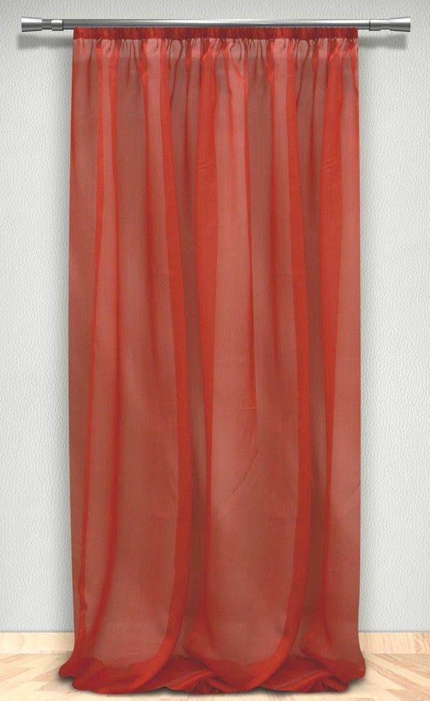 ΚΟΥΡΤΙΝΑ ΜΕ ΤΡΕΣΑ MAISON BLANCHE ΟΡΓΑΝΤΖΑ ΚΟΚΚΙΝΗ ΕΤΟΙΜΗ 145X280CM