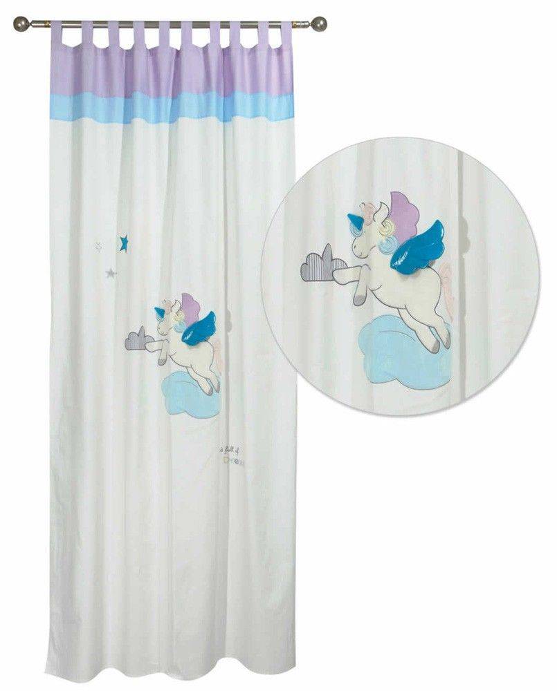 ΠΑΙΔΙΚΗ ΚΟΥΡΤΙΝΑ ΜΕ ΘΗΛΙΕΣ DAS HOME CURTAIN 6463 ΛΕΥΚΟ/ΜΩΒ 140X260CM 1ΤΜΧ