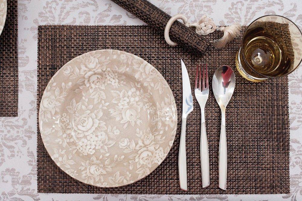 TEORAN ΣΟΥΠΛΑ TEORAN PLACEMATS 06 ΠΛΑΣΤΙΚΟ 4ΤΜΧ ΚΑΦΕ ΜΠΕΖ 30Χ45CM