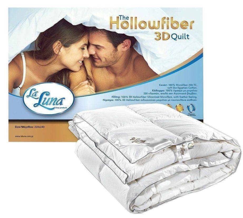 ΠΑΠΛΩΜΑ ΜΟΝΟ LA LUNA THE HOLLOWFIBER 3D QUILT 160X240CM LA LUNA