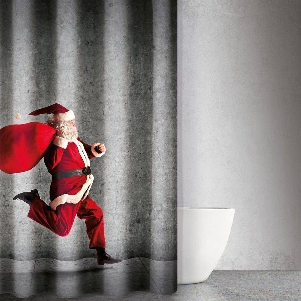SAINT CLAIR ΚΟΥΡΤΙΝΑ ΜΠΑΝΙΟΥ SAINT CLAIR CHRISTMAS 406 ΓΚΡΙ 180X200CM