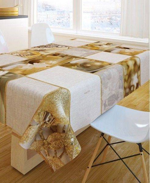 ΧΡΙΣΤΟΥΓΕΝΝΙΑΤΙΚΟ ΤΡΑΠΕΖΟΜΑΝΤΗΛΟ SAINT CLAIR CHRISTMAS 2020 ΧΡΥΣΟ 145X220CM SAINT CLAIR