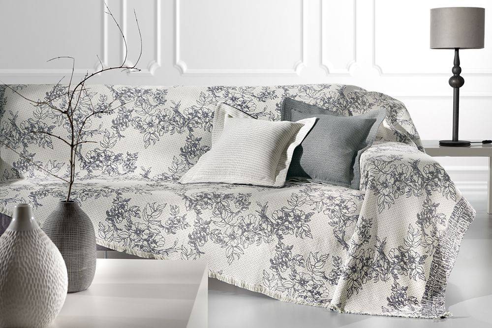 ΡΙΧΤΑΡΙ ΤΡΙΘΕΣΙΟ GUY LAROCHE GENOA SMOKE JACQUARD ΓΚΡΙ 18X300CM