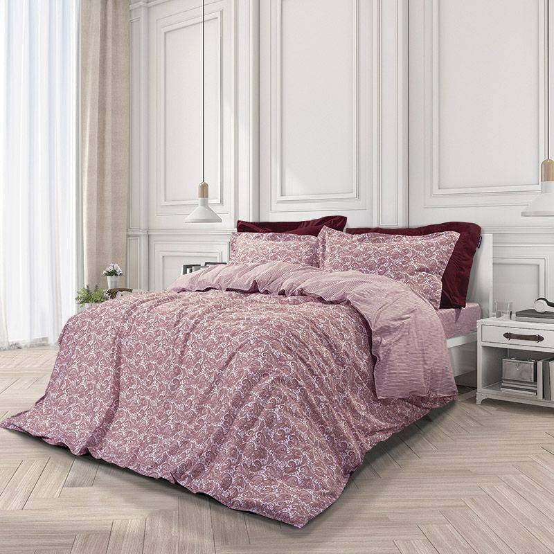 ΣΕΤ ΣΕΝΤΟΝΙΑ ΥΠΕΡΔΙΠΛΑ QUEEN POLO ESSENTIAL 2044 ΜΠΟΡΝΤΩ 230X260CM