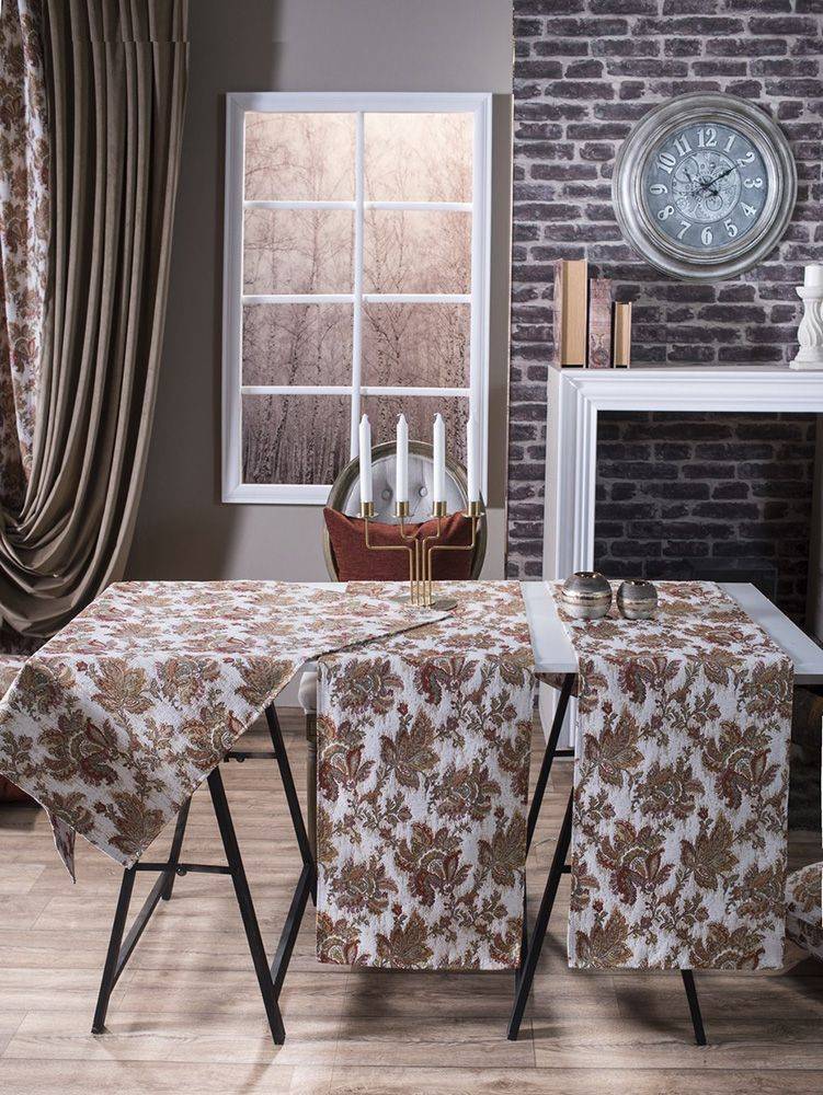 TEORAN ΤΡΑΒΕΡΣΑ TEORAN ANTEQUERA ΜΠΕΖ ΚΑΦΕ 40X160CM