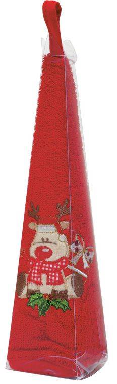 ΧΡΙΣΤΟΥΓΕΝΝΙΑΤΙΚΗ ΠΕΤΣΕΤΑ DAS HOME CHRISTMAS COLLECTION 0588 KOKKINH ΣΤΡΟΓΓΥΛΗ Φ50 DAS HOME