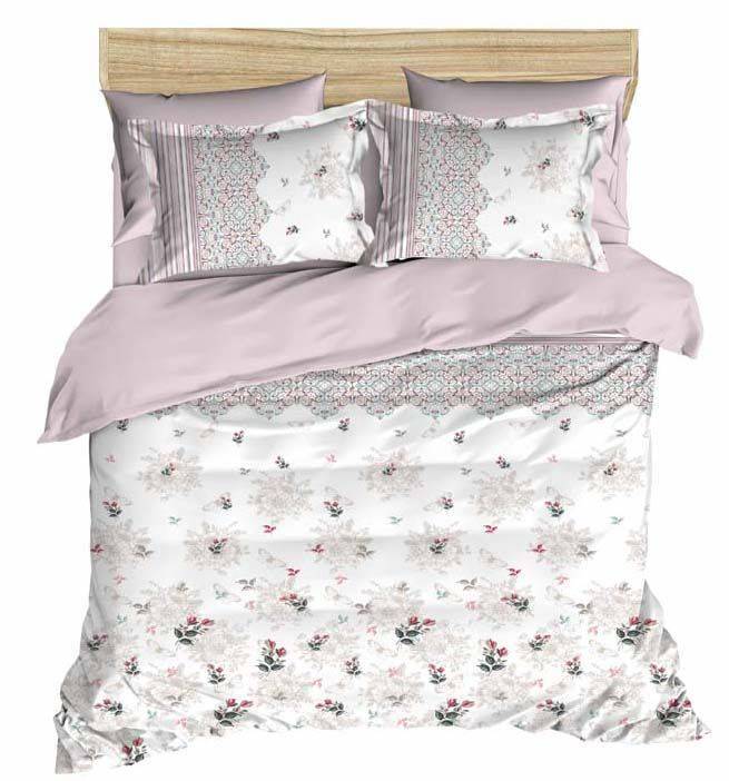 LE BLANC ΣΕΤ ΠΑΠΛΩΜΑΤΟΘΗΚΗ ΥΠΕΡΔΙΠΛΗ LE BLANC LUXURY IRIS ΛΙΛΑ 220Χ240CM