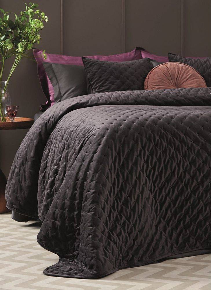 ΠΑΛΑΜΑΙΚΗ ΚΟΥΒΕΡΛΙ ΥΠΕΡΔΙΠΛΟ PALAMAIKI HOME CARRIE ΓΚΡΙ 220X240CM