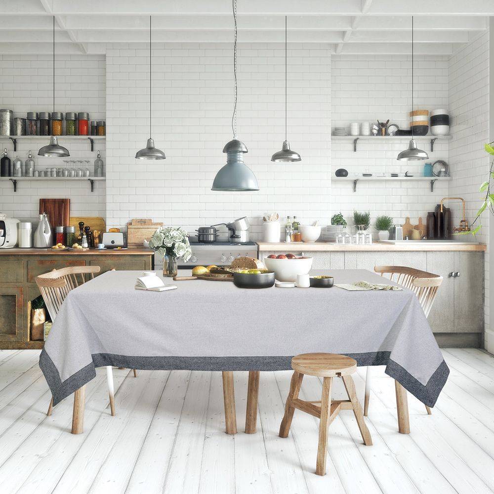 DAS HOME ΤΡΑΠΕΖΟΜΑΝΤΗΛΟ DAS HOME 0599 ΓΚΡΙ 140X180CM