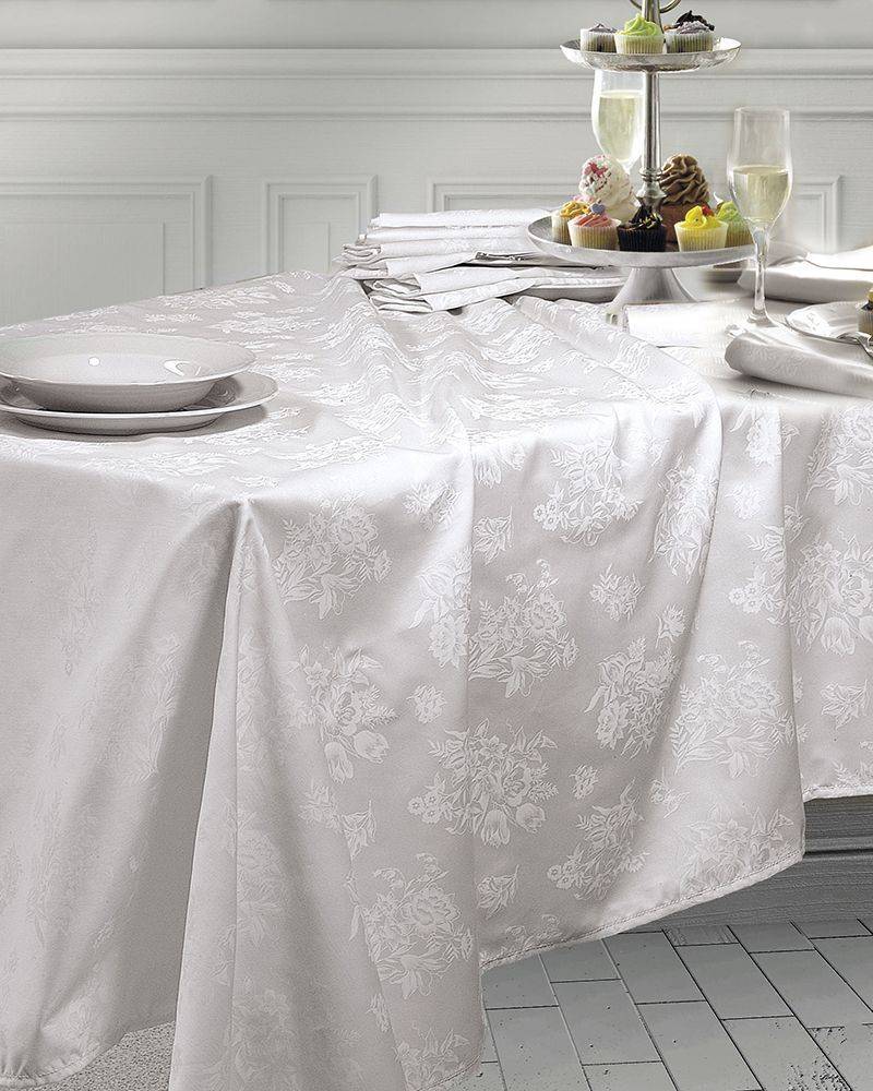 RYTHMOS ΤΡΑΠΕΖΟΜΑΝΤΗΛΟ RYTHMOS JASMINE ΛΕΥΚΟ 140X140CM