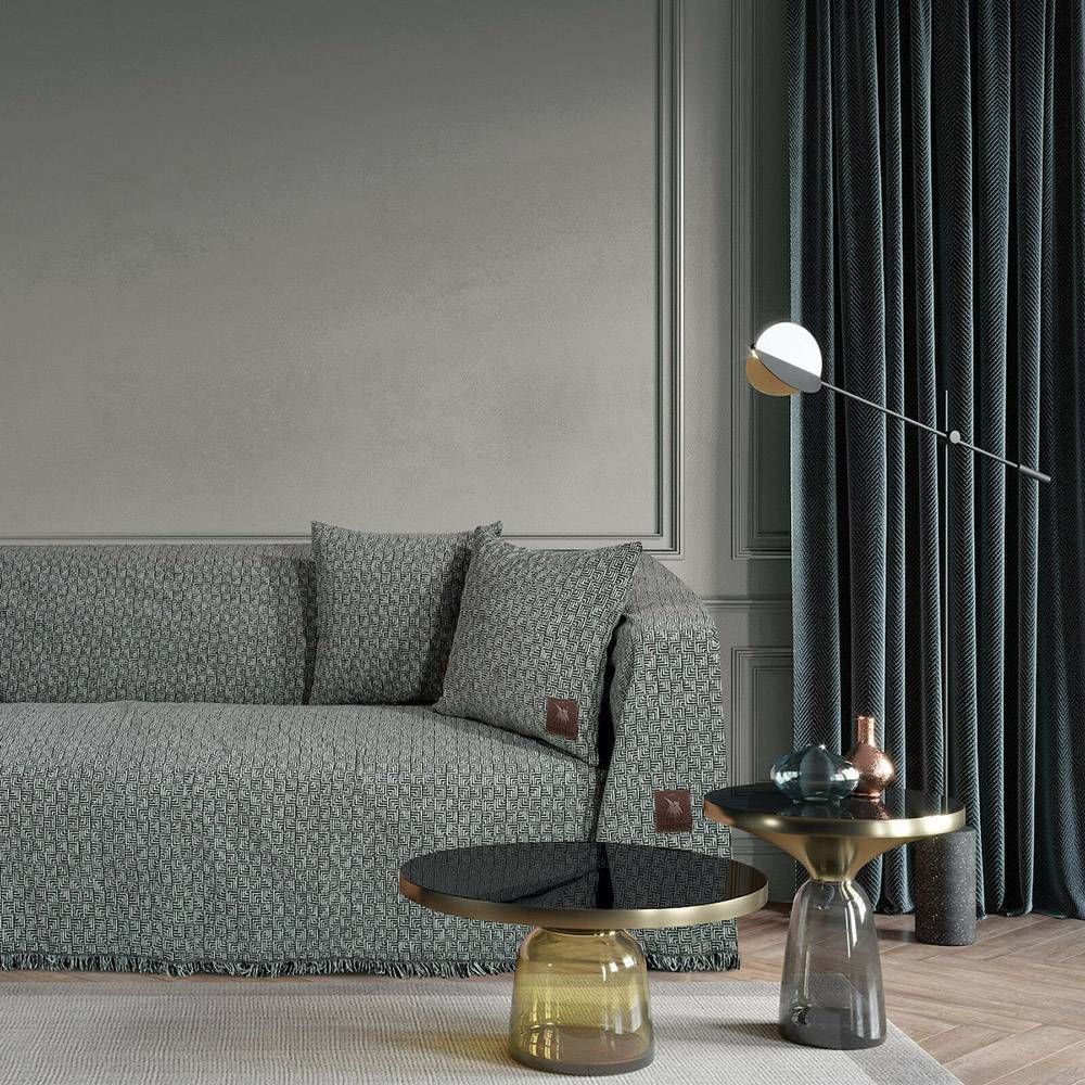 ΡΙΧΤΑΡΙ ΔΙΘΕΣΙΟ GPC POLO 2767 ΜΕΝΤΑ-ΜΑΥΡΟ 180Χ250CM