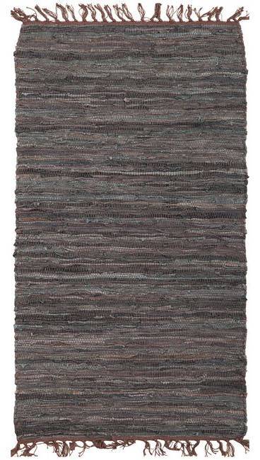 ΠΕΡΣΙΚΑ ΧΑΛΙ ΠΕΡΣΙΚΑ LEATHER RUGS SOLID 130227/02C COFFEE (70X130CM)