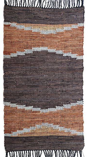 ΧΑΛΙ ΠΕΡΣΙΚΑ LEATHER RUGS ETHNIC 150618/23 BROWN MULTI (70X130CM) ΠΕΡΣΙΚΑ