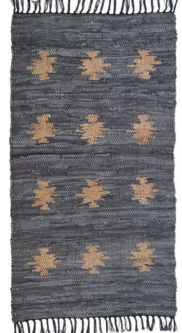 ΧΑΛΙ ΠΕΡΣΙΚΑ LEATHER RUGS ETHNIC 210414/08 GREY CAMEL (70X130CM) ΠΕΡΣΙΚΑ