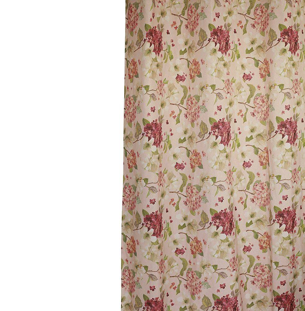 ΚΟΥΡΤΙΝΑ ΜΕ ΤΡΕΣΑ DECOCRAFT FLORAL ΛΟΝΕΤΑ ΡΟΖ 140X270M