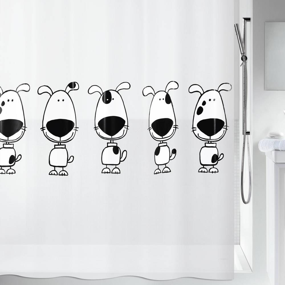 KOYΡΤΙΝΑ ΜΠΑΝΙΟΥ SPIRELLA BEAGLE ΠΛΑΣΤΙΚΟ 180Χ200CM SPIRELLA