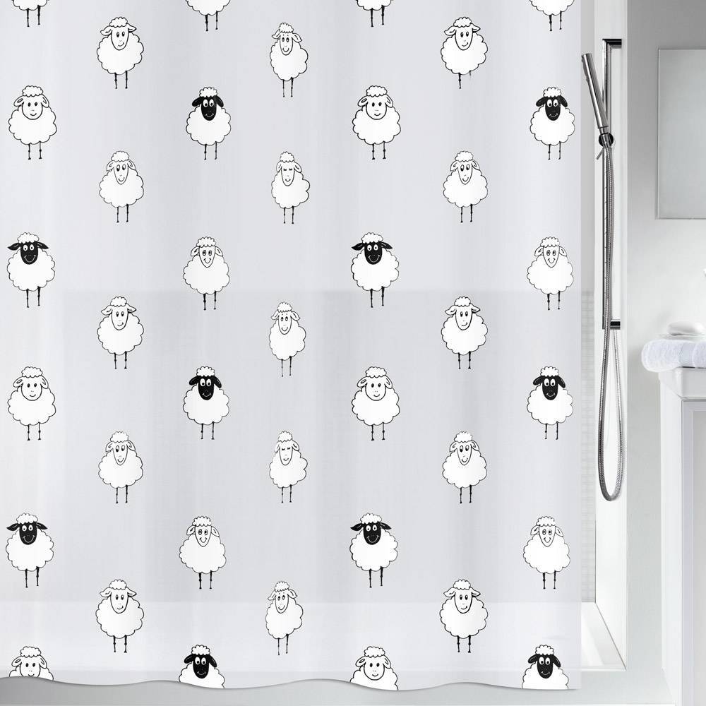 SPIRELLA KOYΡΤΙΝΑ ΜΠΑΝΙΟΥ SPIRELLA LANA ΠΛΑΣΤΙΚΟ 180Χ200CM