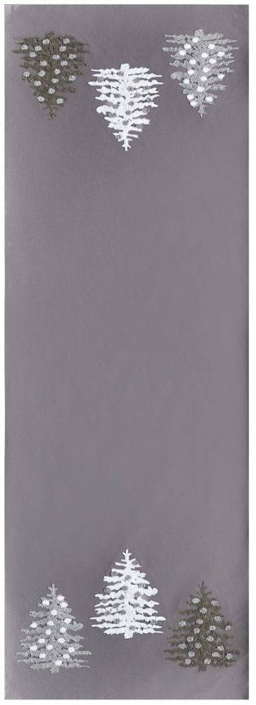 ΧΡΙΣΤΟΥΓΕΝΝΙΑΤΙΚΟ RUNNER KENTIA SNOW 213 ΓΚΡΙ 45Χ150CM KENTIA