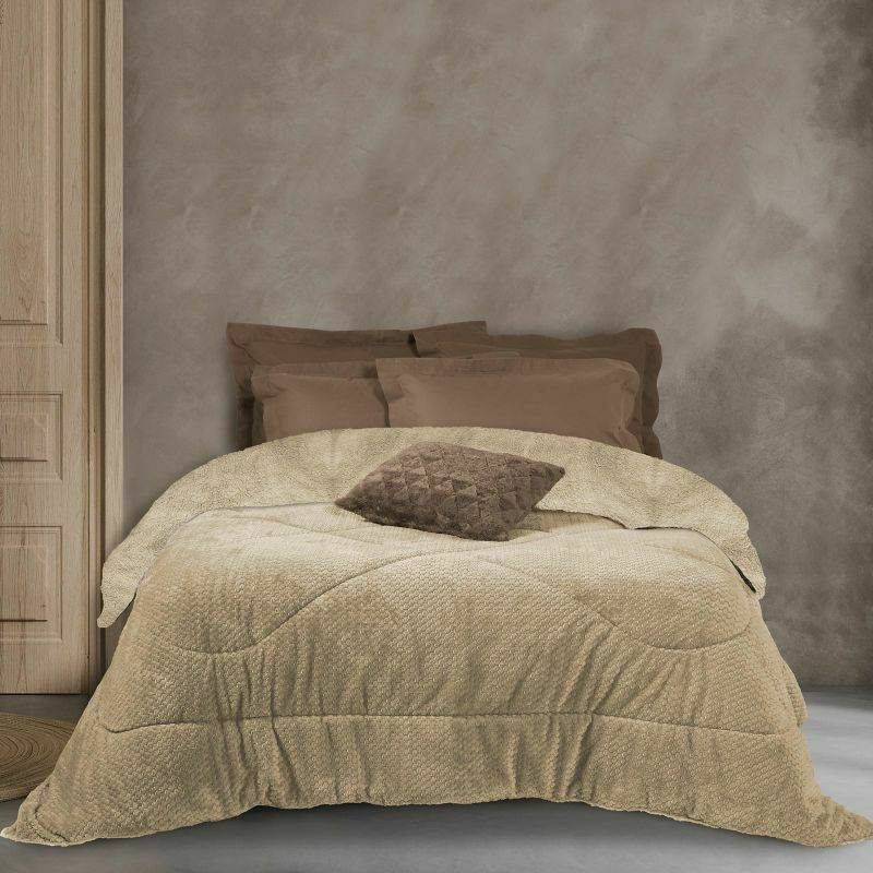 DAS HOME ΚΟΥΒΕΡΤΟΠΑΠΛΩΜΑ ΜΟΝΟ DAS HOME SHERPA 1158 ΜΠΕΖ 160Χ220CM